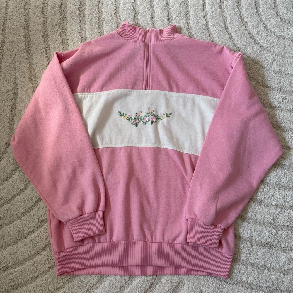 Liz Thomas Vintage Embroidered Sweatshirt Size Large